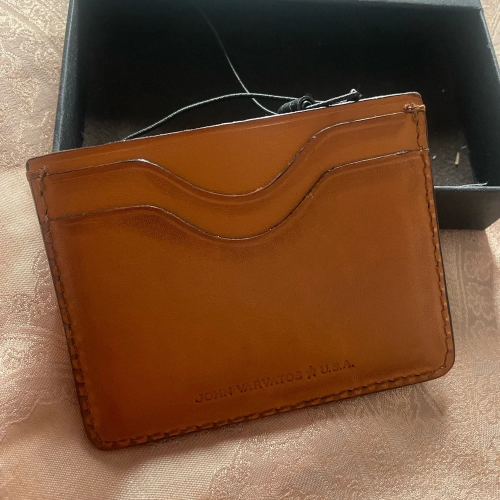 John varvatos usa Unlined Leather Card Case